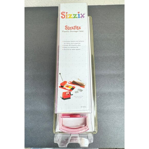 NEW Sizzix Sizzlits Plastic Storage Case #38-9612 Red & Clear Holds 35 Dies - Picture 1 of 9